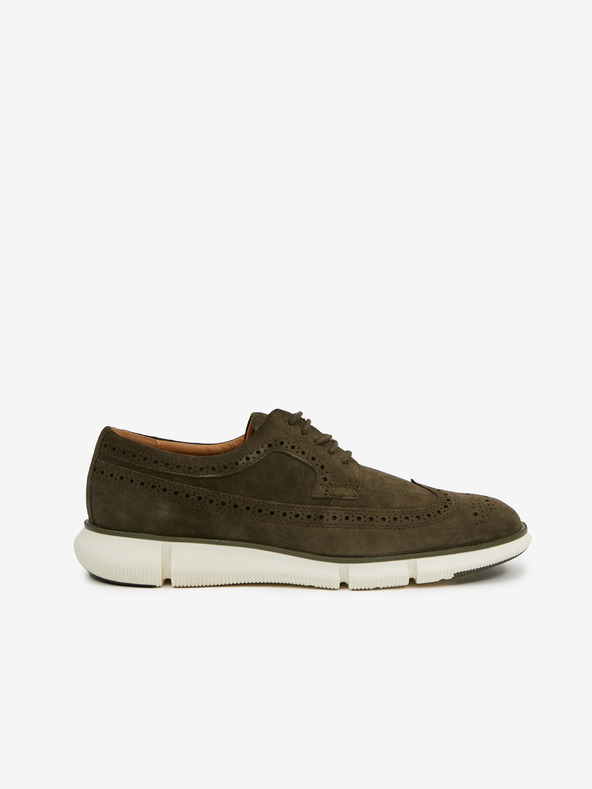 Geox Khaki pánské semišové polobotky Geox Adacter