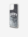 DKNY Liquid Glitter Arch Logo Zadní Kryt pro iPhone 14 Black DKNY