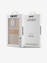 DKNY PU Leather Repeat Pattern Tonal Stripe Zadní Kryt pro iPhone 15 Pro Pink DKNY