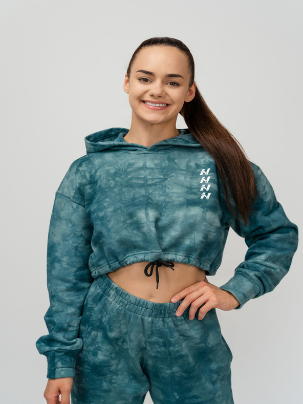 Nebbia NEBBIA Re-fresh dámská crop mikina s kapucí 591