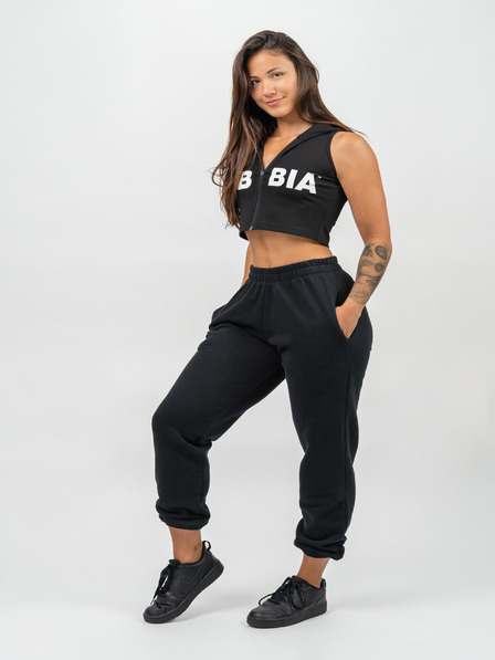 Nebbia Crop mikina bez rukávů MUSCLE MOMMY 258