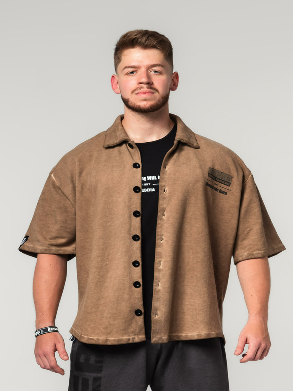 Nebbia Washed-off oversized košile 90s THROWBACK 347