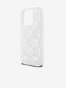 DKNY Liquid Glitter Checkered Pattern Zadní Kryt pro iPhone 15 Pro Transparent DKNY
