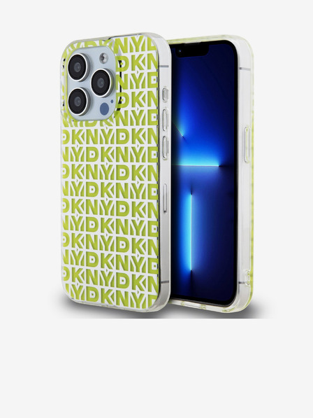 DKNY PC/TPU Repeat Pattern Zadní Kryt pro iPhone 15 Pro Yellow DKNY