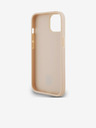 DKNY PU Leather Checkered Pattern and Stripe Zadní Kryt pro iPhone 13 Pink DKNY