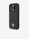 DKNY PU Leather Repeat Pattern Stack Logo Magsafe Zadní Kryt pro iPhone 13 Pro Black DKNY