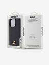 DKNY PU Leather Repeat Pattern Stack Logo Magsafe Zadní Kryt pro iPhone 13 Pro Black DKNY