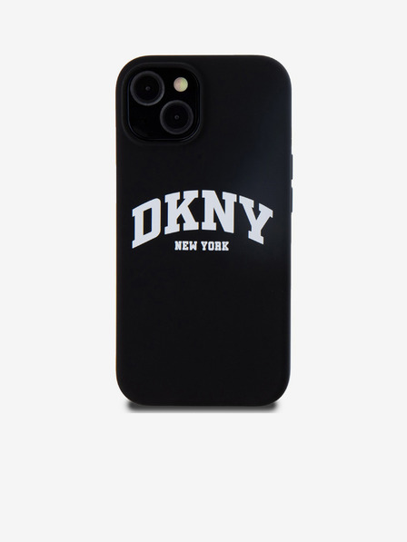 DKNY Liquid Silicone Arch Logo MagSafe Zadní Kryt pro iPhone 15 Black DKNY