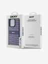 DKNY PU Leather Repeat Pattern Tonal Stripe Zadní Kryt pro iPhone 15 Pro Max Blue DKNY