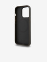 DKNY PU Leather Stack Logo Magsafe Zadní Kryt pro iPhone 15 Pro Grey DKNY