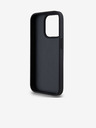 DKNY PU Leather Checkered Pattern and Stripe Zadní Kryt pro iPhone 14 Pro Max Black DKNY