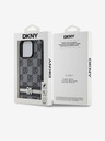 DKNY PU Leather Checkered Pattern and Stripe Zadní Kryt pro iPhone 14 Pro Max Black DKNY