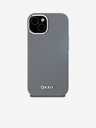 DKNY Liquid Silicone Silver Metal Logo Magsafe Zadní Kryt pro iPhone 15 Grey DKNY