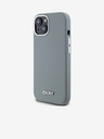 DKNY Liquid Silicone Silver Metal Logo Magsafe Zadní Kryt pro iPhone 15 Grey DKNY