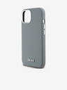 DKNY Liquid Silicone Silver Metal Logo Magsafe Zadní Kryt pro iPhone 15 Grey DKNY