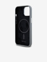 DKNY Liquid Silicone Silver Metal Logo Magsafe Zadní Kryt pro iPhone 15 Grey DKNY