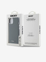 DKNY Liquid Silicone Silver Metal Logo Magsafe Zadní Kryt pro iPhone 15 Grey DKNY