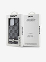 DKNY PU Leather Checkered Pattern and Stripe Zadní Kryt pro iPhone 15 Pro Max Black DKNY