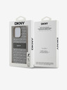 DKNY PU Leather Repeat Pattern Tonal Stripe Zadní Kryt pro iPhone 15 Pro Beige DKNY