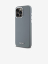 DKNY Liquid Silicone Silver Metal Logo Magsafe Zadní Kryt pro iPhone 15 Pro Max Grey DKNY