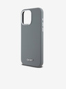 DKNY Liquid Silicone Silver Metal Logo Magsafe Zadní Kryt pro iPhone 15 Pro Max Grey DKNY