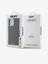 DKNY Liquid Silicone Silver Metal Logo Magsafe Zadní Kryt pro iPhone 15 Pro Max Grey DKNY