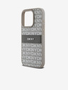 DKNY PU Leather Repeat Pattern Tonal Stripe Zadní Kryt pro iPhone 15 Pro Max Beige DKNY