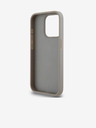 DKNY PU Leather Repeat Pattern Tonal Stripe Zadní Kryt pro iPhone 15 Pro Max Beige DKNY