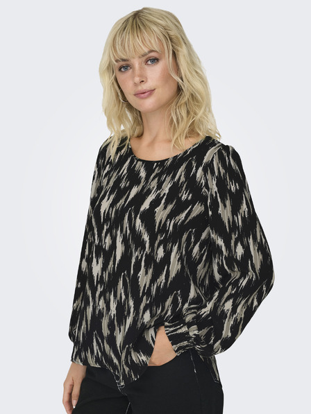 ONLY Béžovo-černá dámská vzorovaná halenka ONLY Elite