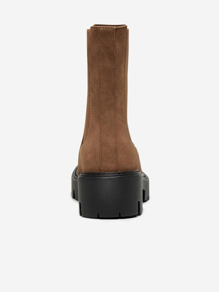 ONLY Hnědé dámské chelsea boty v semišové úpravě ONLY Betty-1