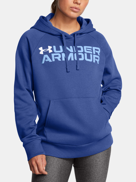 Under Armour Dámská mikina Under Armour Rival Fleece Wordmark Hoodie-BLU