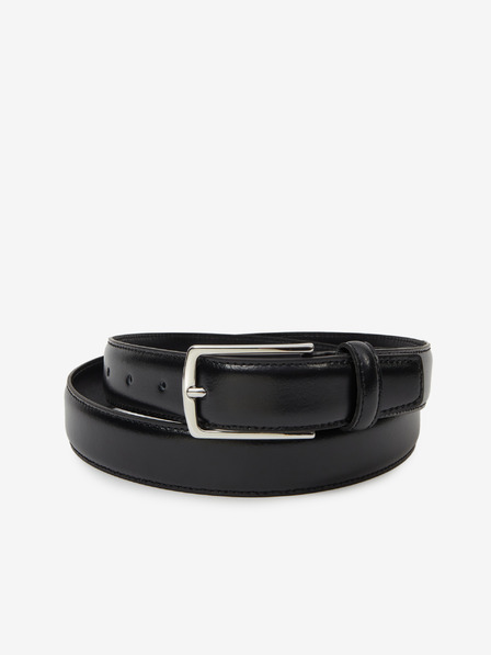 Jack & Jones Černý kožený pásek Jack & Jones Christopher
