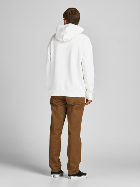 Jack & Jones Bílá pánská basic mikina s kapucí Jack & Jones Star