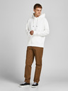 Jack & Jones Bílá pánská basic mikina s kapucí Jack & Jones Star