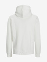 Jack & Jones Bílá pánská basic mikina s kapucí Jack & Jones Star