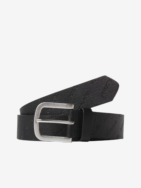 Jack & Jones Černý pánský vzorovaný pásek Jack & Jones Charry