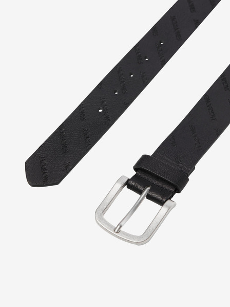 Jack & Jones Černý pánský vzorovaný pásek Jack & Jones Charry