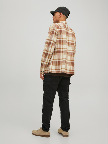 Jack & Jones Černé pánské kapsáčové kalhoty Jack & Jones Stace