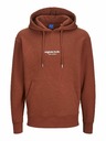 Jack & Jones Hnědá pánská mikina s kapucí Jack & Jones