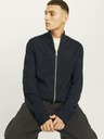 Jack & Jones Tmavě modrý pánský svetr na zip Jack & Jones Lewis
