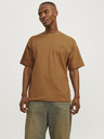 Jack & Jones Hnědé pánské tričko Jack & Jones