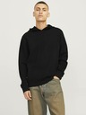 Jack & Jones Černý pánský svetr s kapucí Jack & Jones Aero