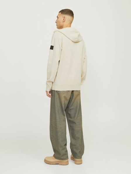Jack & Jones Krémová pánská mikina s kapucí Jack & Jones Aero