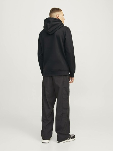 Jack & Jones Černá pánská mikina s kapucí Jack & Jones Outdoor
