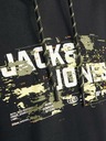 Jack & Jones Černá pánská mikina s kapucí Jack & Jones Outdoor
