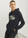 Jack & Jones Černá pánská mikina s kapucí Jack & Jones Outdoor