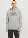 Jack & Jones Světle šedá pánská mikina s kapucí Jack & Jones Outdoor