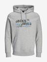 Jack & Jones Světle šedá pánská mikina s kapucí Jack & Jones Outdoor