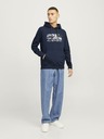 Jack & Jones Tmavě modrá pánská mikina s kapucí Jack & Jones Outdoor