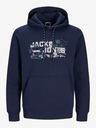 Jack & Jones Tmavě modrá pánská mikina s kapucí Jack & Jones Outdoor